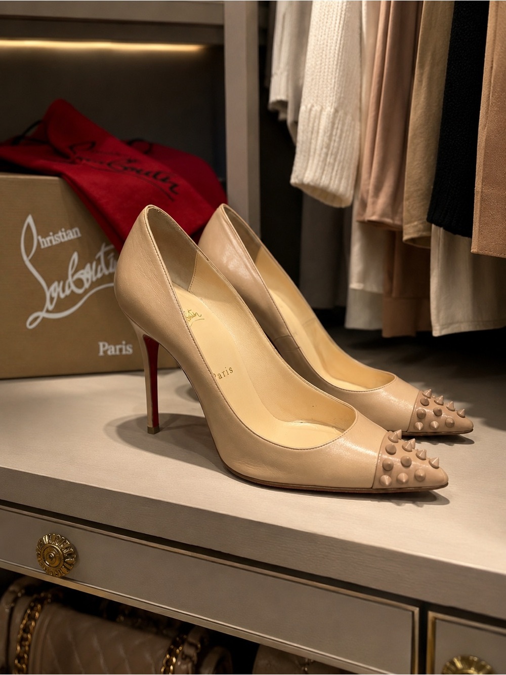 Christian Louboutin Geo Spiked Toe Pumps